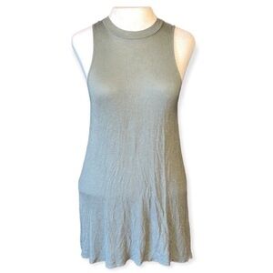 Pink Rose Women’s Sleeveless Ribbed Top with side slits loose at bottom